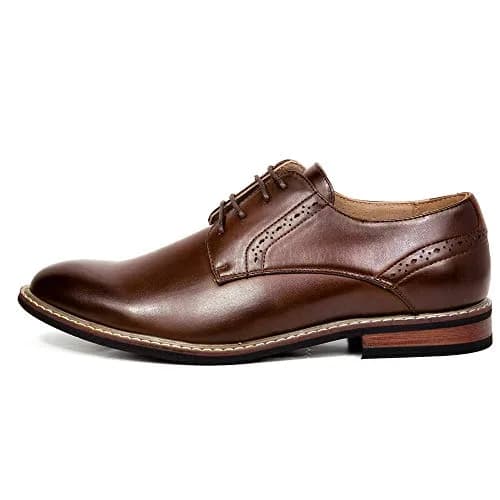 Bruno Marc Men's Dress Classic Comfort Oxford Shoes,Dark Brown,10 | Vintage Style with Comfort thumbnail 2