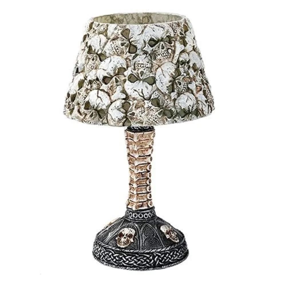 Pacific Giftware Boneyard Ossuary Skull LED Mini Night Lamp Color Changing 15.2cm (6 inches D) | Gothic Halloween Decor - main product image