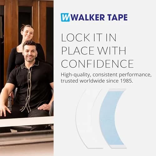 Walker Tape Lace Front Support Tape CC Contour Tabs, 36 Pieces | Dull-Finish Hairpiece Tape for 2–3 Week Wear thumbnail 8