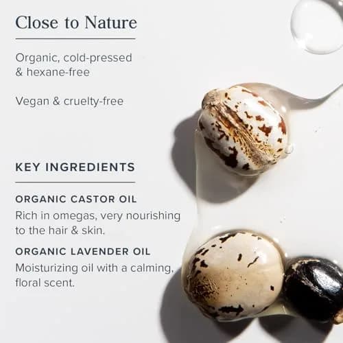 HERITAGE STORE USDA Organic Castor Oil with Lavender, Cold Pressed 236ml (8 Fl Oz) | USDA Organic Hair & Skin Treatment thumbnail 4