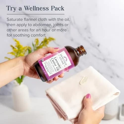 HERITAGE STORE USDA Organic Castor Oil with Lavender, Cold Pressed 236ml (8 Fl Oz) | USDA Organic Hair & Skin Treatment thumbnail 5