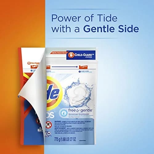 Tide PODS Free & Gentle Laundry Detergent Pacs 20 Count | Hypoallergenic & Dye-Free - view 4