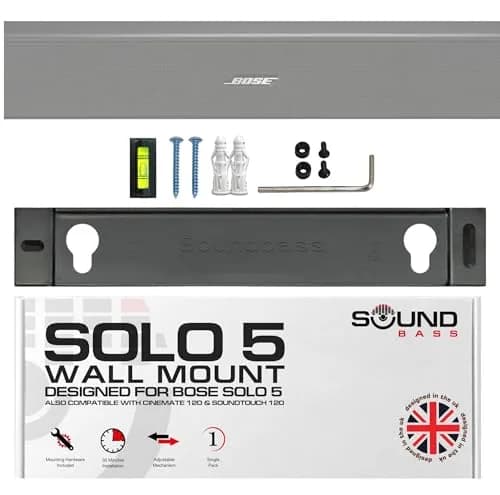 Sound Bass Wall Mount Bracket for Bose Solo 5 Soundbar | Precision Engineered 2.5mm Steel thumbnail 1