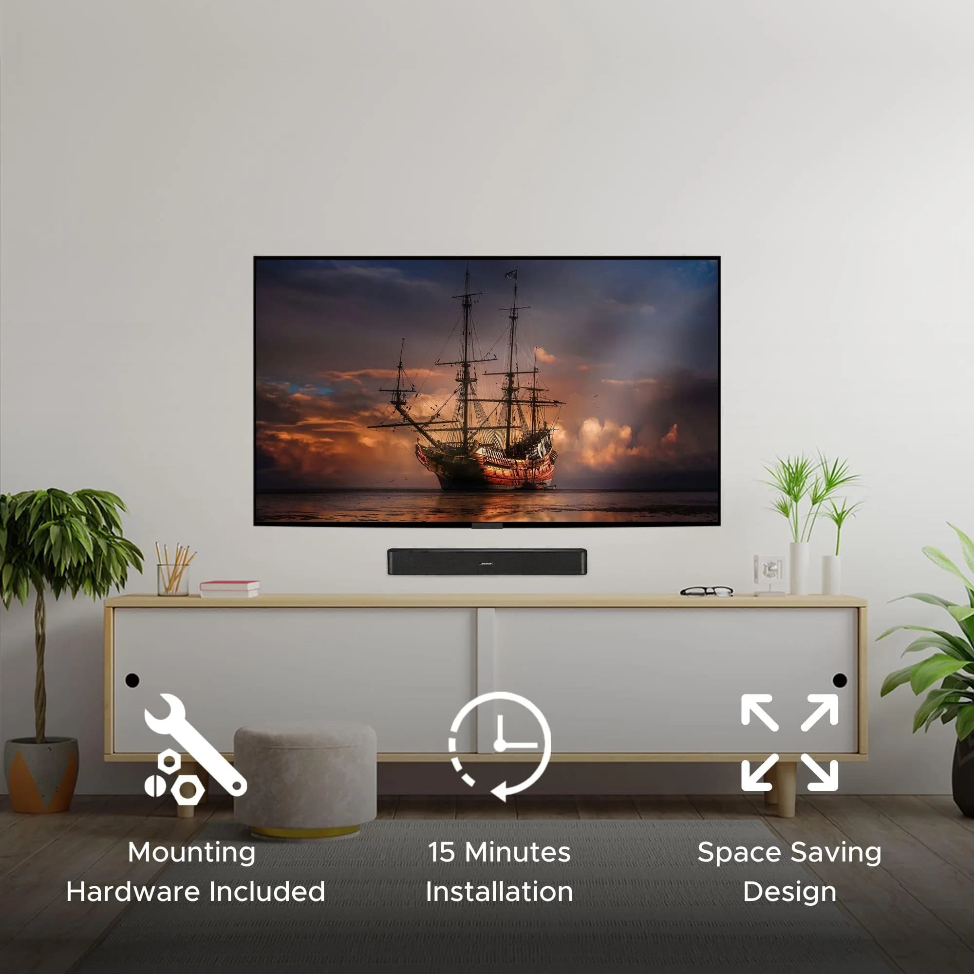 Sound Bass Wall Mount Bracket for Bose Solo 5 Soundbar | Precision Engineered 2.5mm Steel - view 8