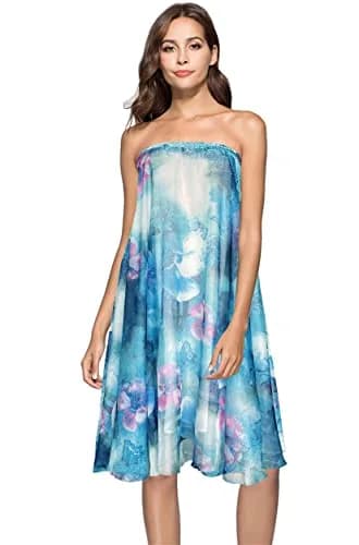 Afibi Women's Maxi Chiffon Long Skirt XX-Large | Flowy, Floral, Beach-Ready (70-120 chars) thumbnail 2