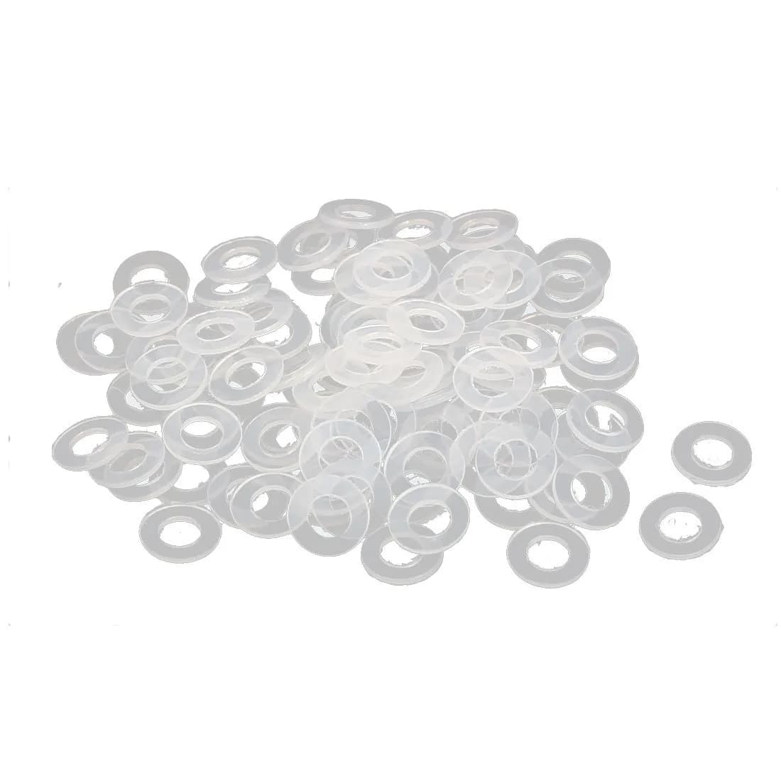 uxcell Nylon Flat Washers 6mm OD M3 ID 0.5mm Thickness | Durable Nylon Sealing Gasket for Faucet & Water Hose