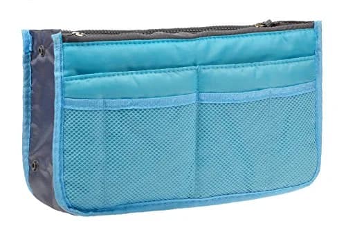 Vercord Purse Organizer Insert for Handbags Blue Medium | 13 Pockets Nylon thumbnail 1