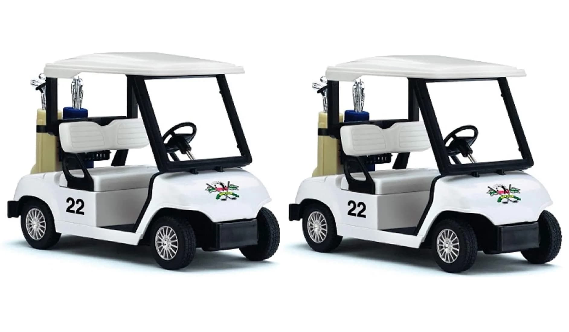 KinsFun Golf Cart Pullback Action Toy 11.43 cm (4.5 inches) | Detailed Die Cast Model with Moveable Clubs - main product image