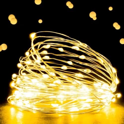 Ehome White LED String Lights 10m (33ft) | USB Powered, Waterproof, Copper Wire thumbnail 1