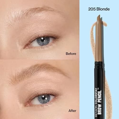 Revlon ColorStay Eyebrow Pencil, 205 Blonde, 0.006 kg (0.021 oz) | Waterproof Definition for Natural Brows thumbnail 3
