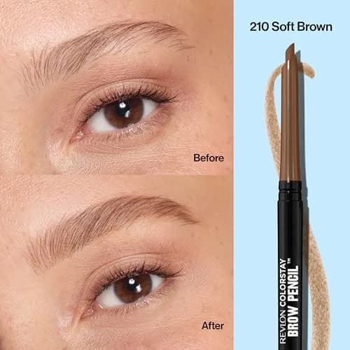 Revlon ColorStay Eyebrow Pencil with Spoolie Brush, Soft Brown, 0.021 oz (0.59 g) | Waterproof Natural Definition thumbnail 3