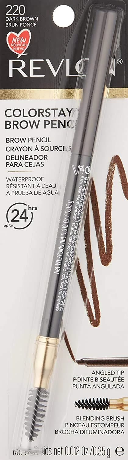 Revlon ColorStay Eyebrow Pencil, Dark Brown, 0.021 oz (0.6 g) | Waterproof & Smudge-Proof - view 9