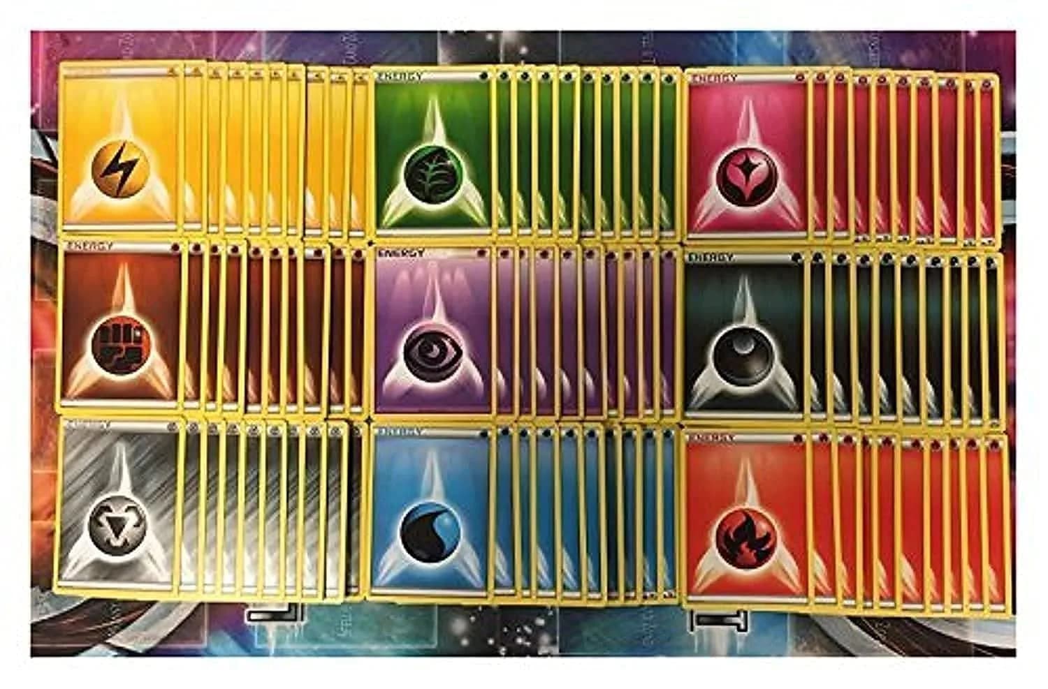 Pokémon 90 Basic Energy Cards Pack (10 of Each Type) | Essential for TCG Players in India — Multicolor