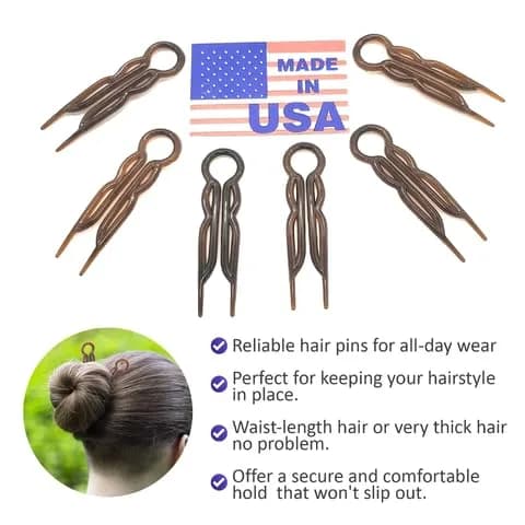 Good Hair Days Magic-Grip Styling U-Shaped Hair Pins, Tortoise Shell, 20 Count | Strong Hold for Thick Hair thumbnail 6