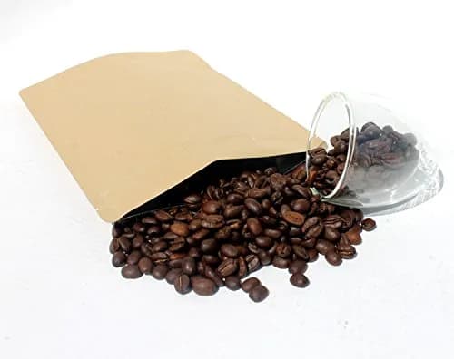 AwePackage 8 oz Barrier Kraft Paper Coffee Pouch with Degassing Valve | Stand-up Ziplock Bag for Freshness thumbnail 6