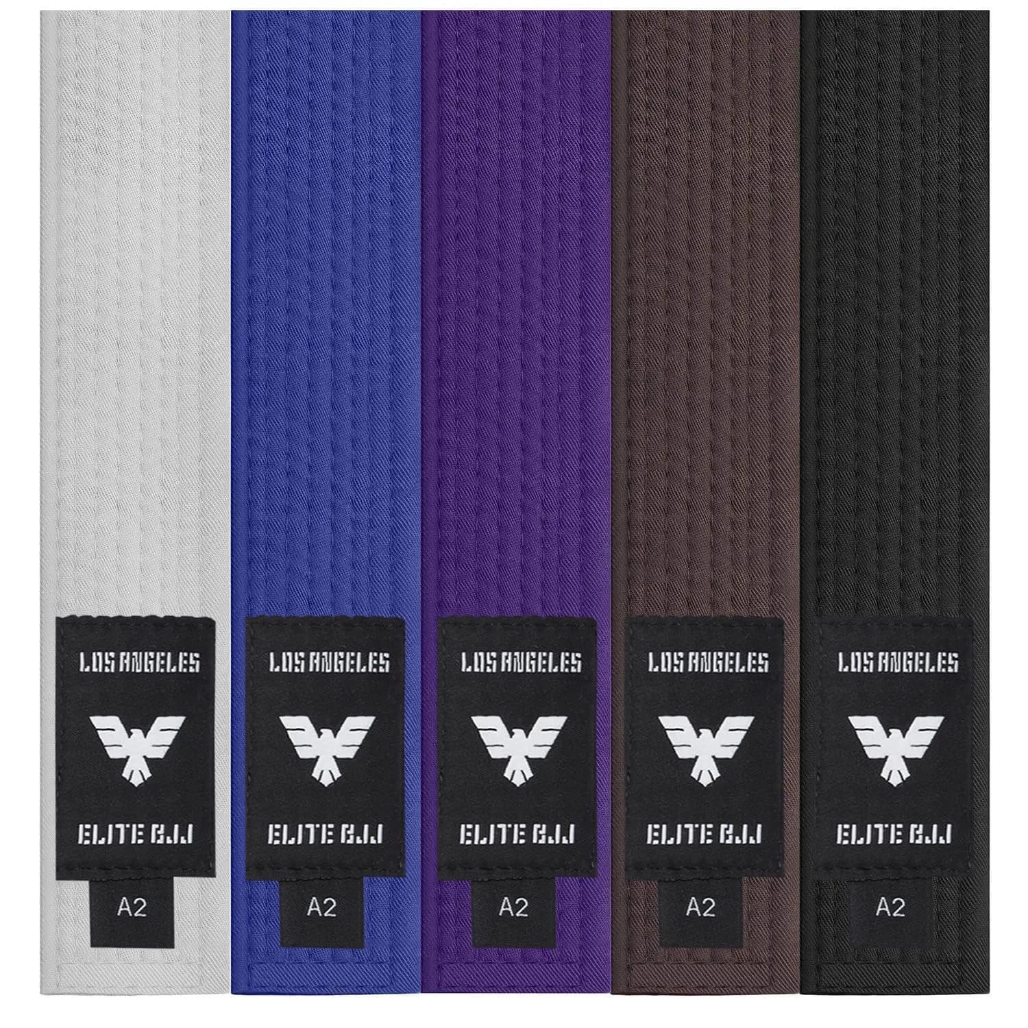 Elite Sports Adults Brazilian Jiu Jitsu Belt A2 Brown | IBJJF Approved for Training & Competition — Brown