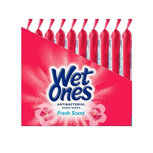 Wet Ones Antibacterial Hand Wipes, Fresh Scent, 20 Wipes (Pack of 10) | Kills 99.99% Germs, Hypoallergenic, TSA Travel Pack thumbnail 7