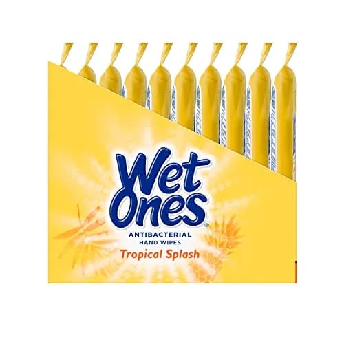 Wet Ones Antibacterial Hand Wipes Tropical Splash 200 Count (10 Packs) | Kills 99.99% of Germs thumbnail 6