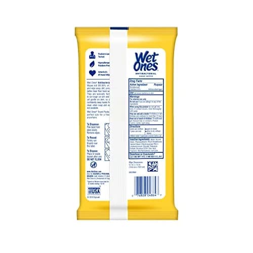 Wet Ones Antibacterial Hand Wipes Tropical Splash 200 Count (10 Packs) | Kills 99.99% of Germs thumbnail 7