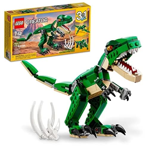 LEGO Creator 3 in 1 Mighty Dinosaur Toy 174 Pieces | ASTM-Tested, Non-Toxic, Educational Toy thumbnail 1