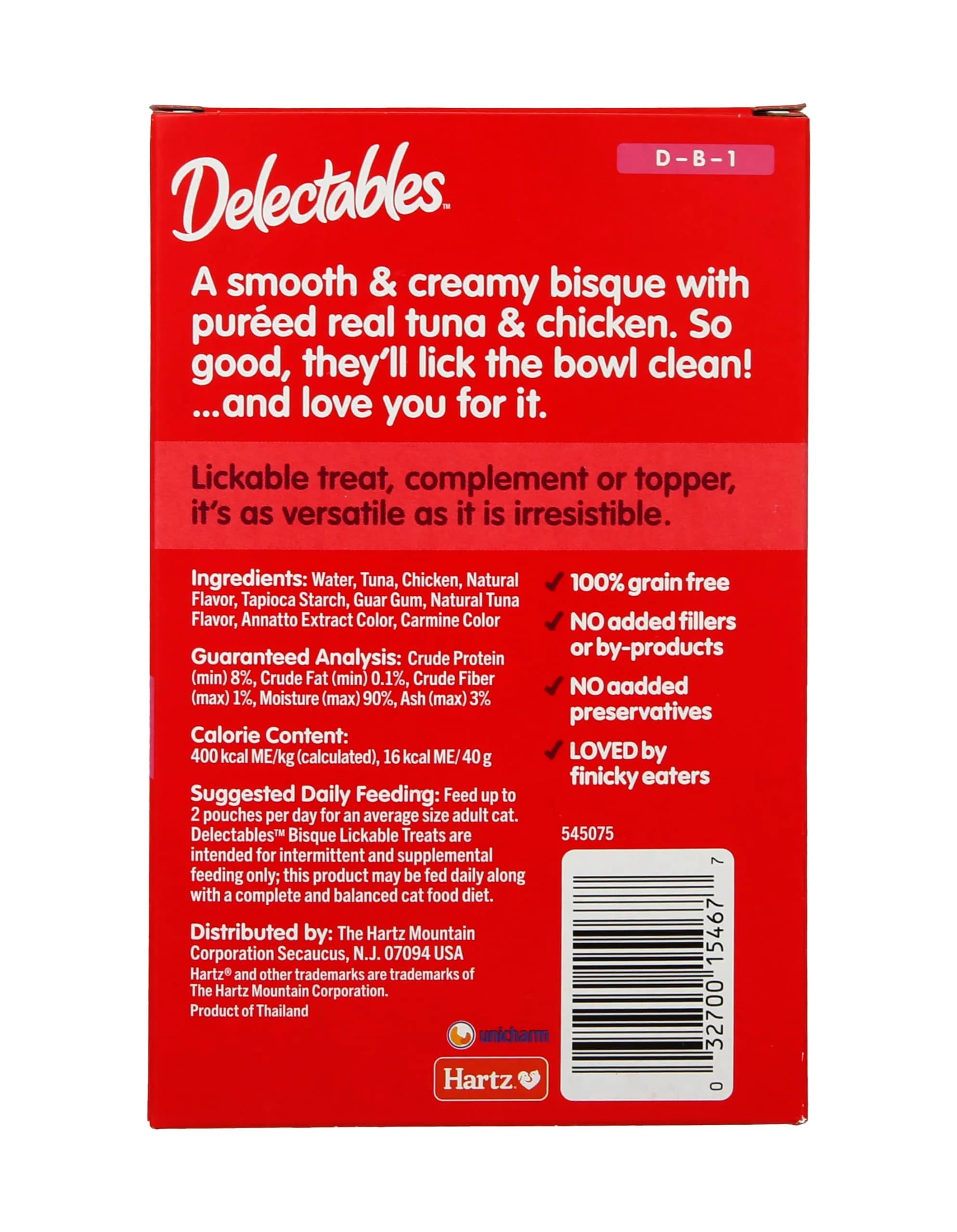 Delectables Lickable Treat Bisque Tuna & Chicken Wet Cat Treat 1.4oz Pouch (Pack of 30) | Grain-Free Food Topper for Cats - view 2