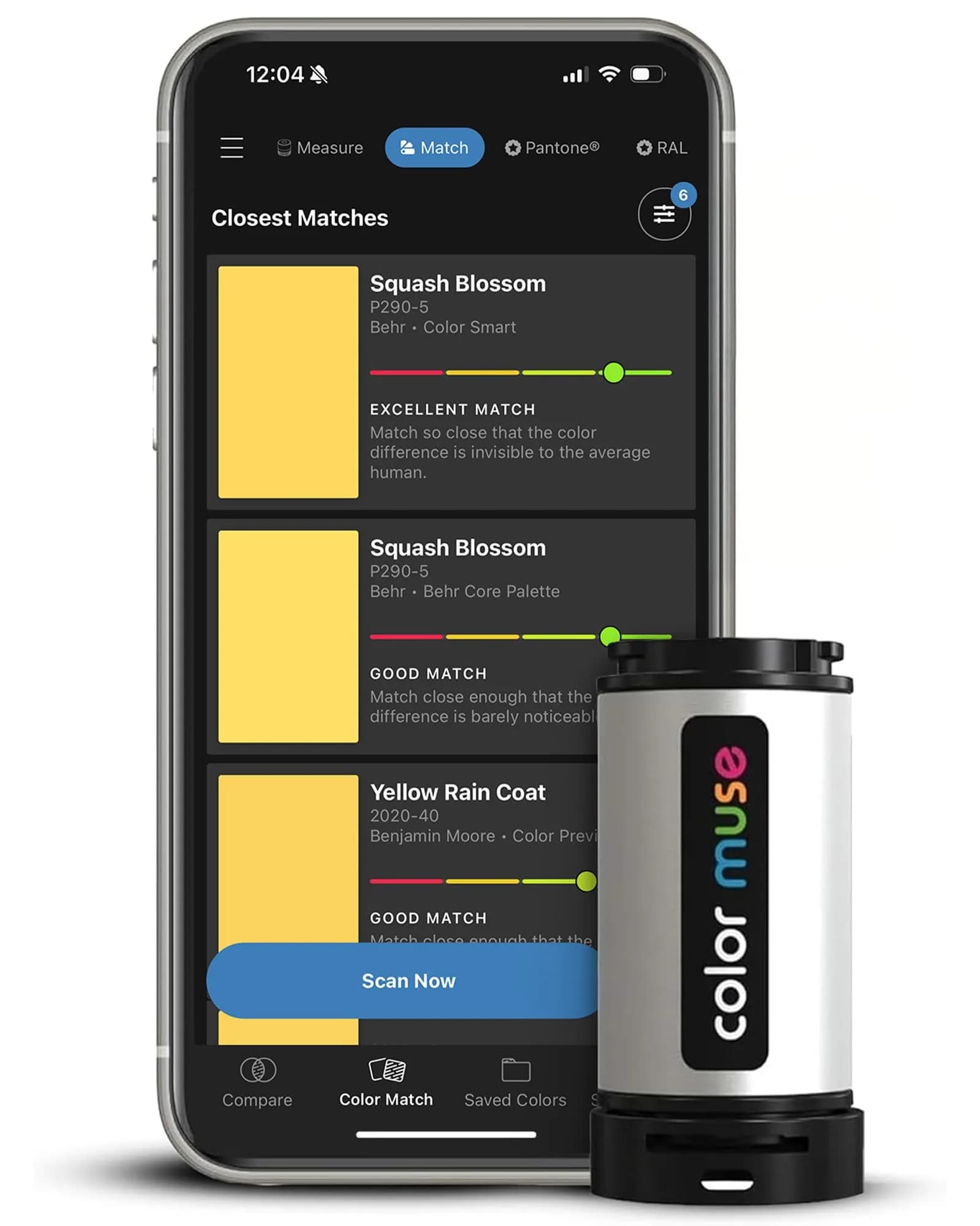 COLOR MUSE Colorimeter - Mobile Color Matching Tool | Accurately Matches Colors to Paint and Products - main product image