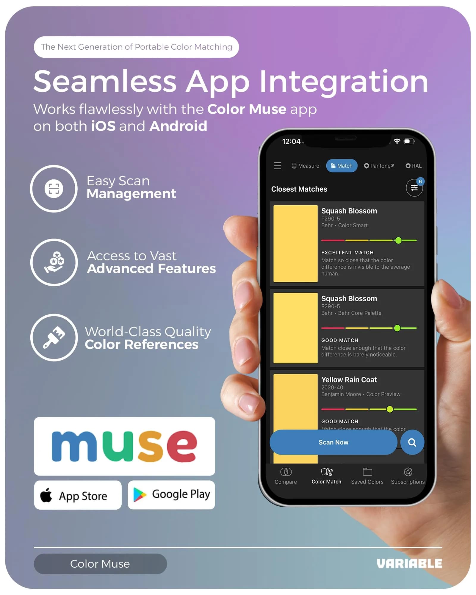 COLOR MUSE Colorimeter - Mobile Color Matching Tool | Accurately Matches Colors to Paint and Products - view 6