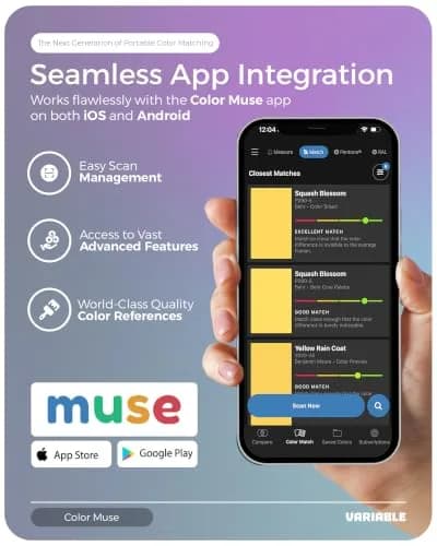 COLOR MUSE Colorimeter - Mobile Color Matching Tool | Accurately Matches Colors to Paint and Products thumbnail 6