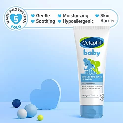 Cetaphil Baby Ultra Soothing Lotion with Shea Butter, 237ml (8 Fl Oz) | Dermatologist Recommended for Dry, Sensitive Skin thumbnail 5