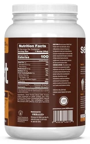 PEScience Select Cafe Protein Coffee Powder, Caramel Macchiato, 20 Servings | 20g Protein, 100mg Caffeine, Versatile Hot/Iced thumbnail 6