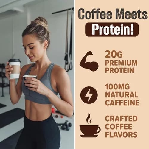 PEScience Select Cafe Protein Coffee Powder, Caramel Macchiato, 20 Servings | 20g Protein, 100mg Caffeine, Versatile Hot/Iced thumbnail 3