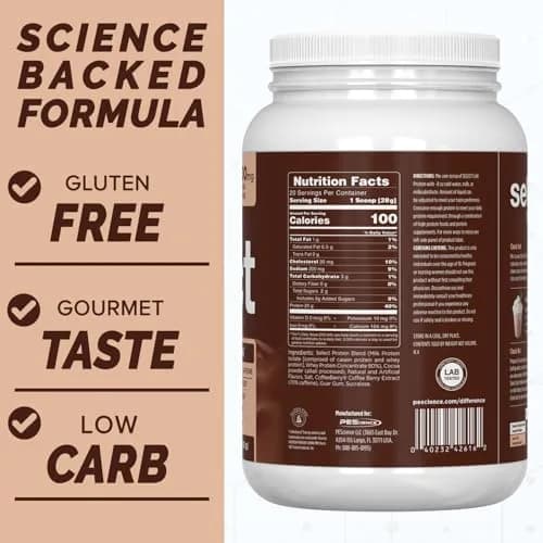 PEScience Select Cafe Protein Coffee Powder, Iced Mocha, 20 Servings | 20g Protein & 100mg Caffeine, Low Calorie, USA Import thumbnail 5