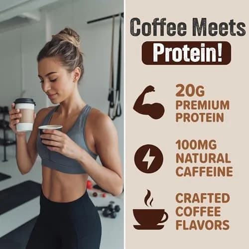 PEScience Select Cafe Protein Coffee Powder, Iced Mocha, 20 Servings | 20g Protein & 100mg Caffeine, Low Calorie, USA Import thumbnail 3