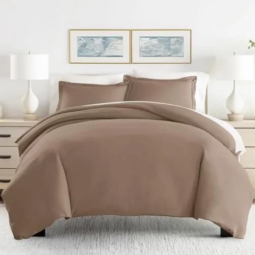 Linen Market Duvet Cover King Size (Taupe) | Hotel-Like Comfort & Softness thumbnail 2