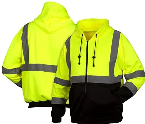Pyramex RSZH3210X4 Sweatshirt Size 4X Large | Hi-Vis Lime Safety Workwear thumbnail 3