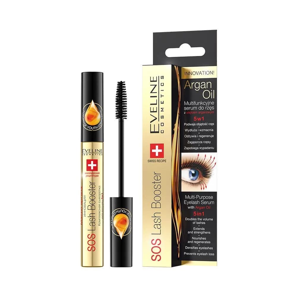 EVELINE COSMETICS Lash Booster Eyelash Serum with Argan Oil | 10ml (0.34 Fl Oz) - main product image