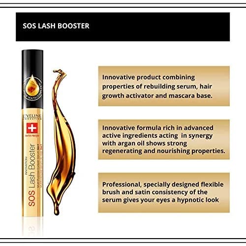 EVELINE COSMETICS Lash Booster Eyelash Serum with Argan Oil | 10ml (0.34 Fl Oz) thumbnail 3