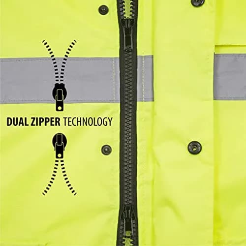 JORESTECH Class 3 Hi-Vis Waterproof Rain Jacket | ANSI/ISEA 107-2015 Type R Class 3 | Yellow | Waterproof & Breathable thumbnail 5