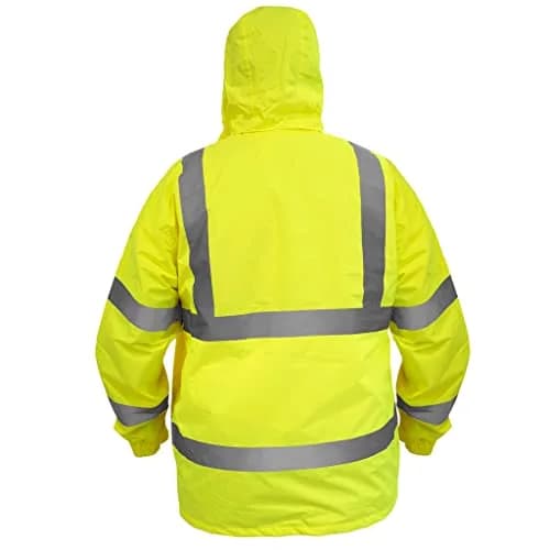 JORESTECH Class 3 Hi-Vis Waterproof Rain Jacket | ANSI/ISEA 107-2015 Type R Class 3 | Yellow | Waterproof & Breathable thumbnail 2