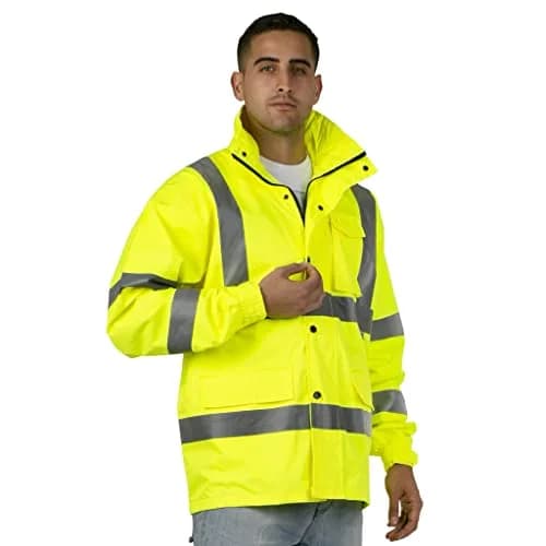 JORESTECH Class 3 Hi-Vis Waterproof Rain Jacket | ANSI/ISEA 107-2015 Type R Class 3, Waterproof, Breathable, Reflective thumbnail 3