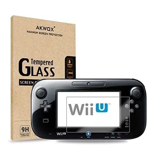 (Pack of 2) Tempered Glass Screen Protector for Nintendo Wii U, AKWOX 0.3mm 2.5D High Definition 9H | Premium Clear Screen Film thumbnail 1