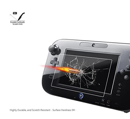 (Pack of 2) Tempered Glass Screen Protector for Nintendo Wii U, AKWOX 0.3mm 2.5D High Definition 9H | Premium Clear Screen Film thumbnail 2