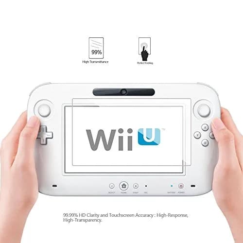 (Pack of 2) Tempered Glass Screen Protector for Nintendo Wii U, AKWOX 0.3mm 2.5D High Definition 9H | Premium Clear Screen Film thumbnail 3