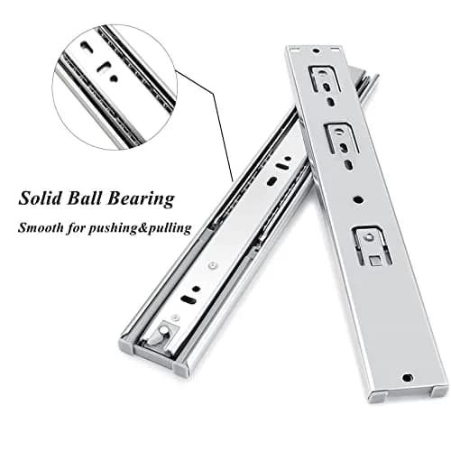 Gobrico 18-Inch Rear/Side Mount Soft Close Drawer Slides with Brackets | Full Extension Heavy Duty thumbnail 6
