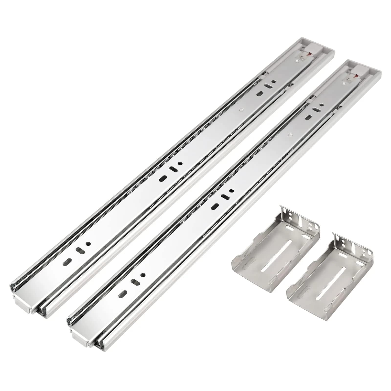 Gobrico 18-Inch Rear/Side Mount Soft Close Drawer Slides with Brackets | Full Extension Heavy Duty - main product image