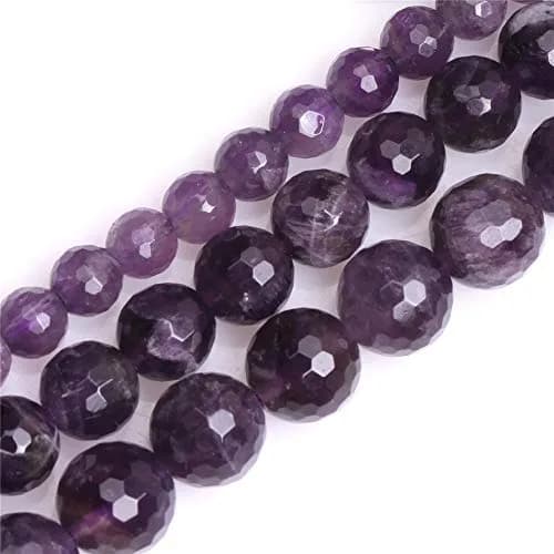 JOE FOREMAN Dream Lace Amethyst Beads for Jewelry Making Natural Gemstone 10mm Round Faceted 15" | Semi Precious Gemstone thumbnail 5