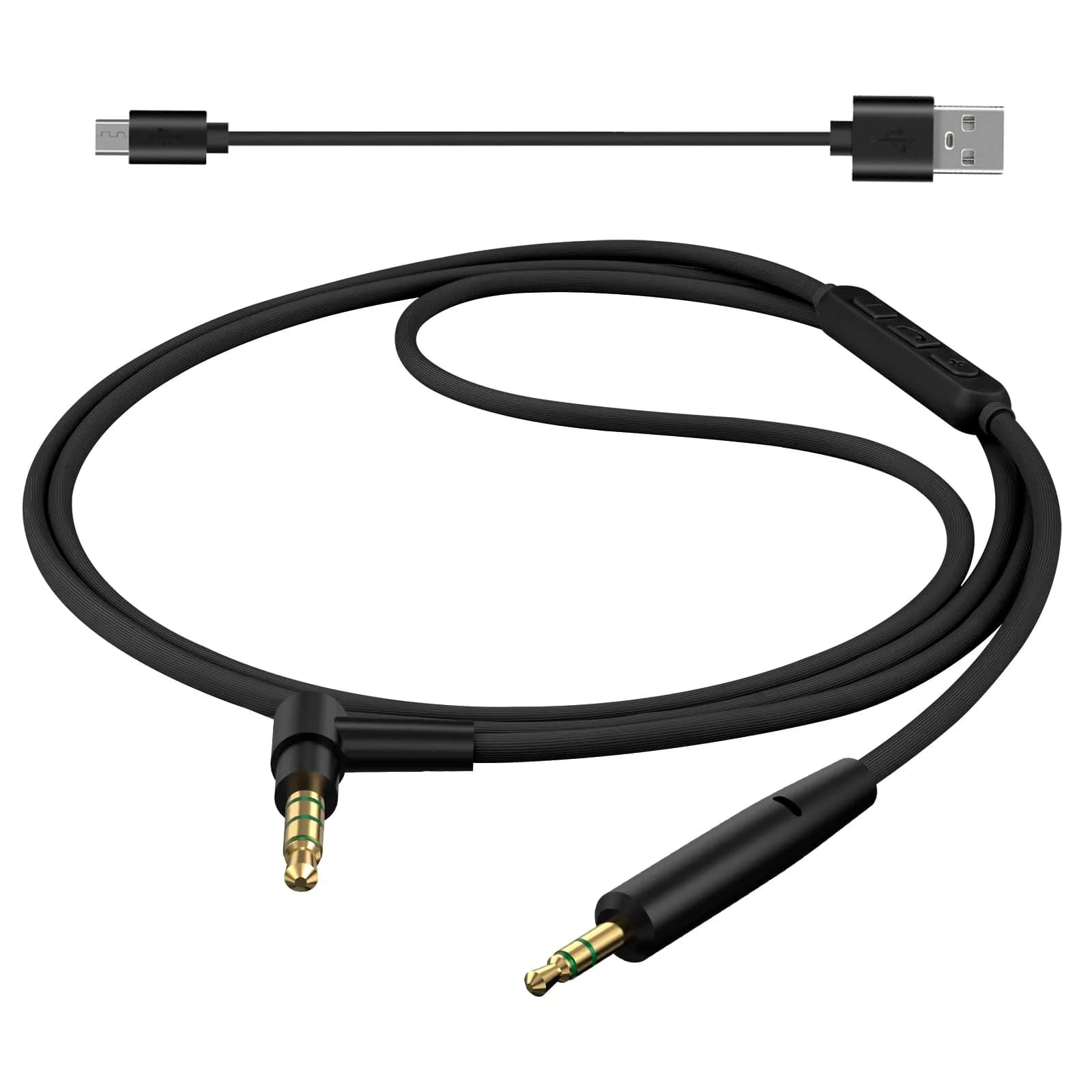GEEKRIA Audio Cable with Mic Compatible with Bose QC Ultra II/SE/45/35 II, 700 Headphones, 3.5mm to 2.5mm Replacement Stereo Cord with Inline Microphone (1.2 m / 4 ft) - view 2