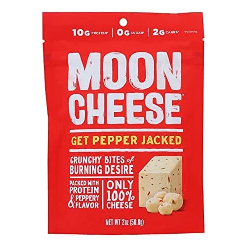 Moon Cheese Pepper Jack 2 Oz | Gluten-Free Protein Snack, No Sugar, Crunchy, USA Import thumbnail 1