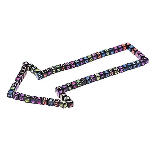 yueton Acrylic Alphabet Beads 6mm | Mixed Color Letter Cubes for Kids & Crafts thumbnail 4