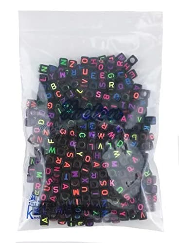 yueton Acrylic Alphabet Beads 6mm | Mixed Color Letter Cubes for Kids & Crafts thumbnail 7